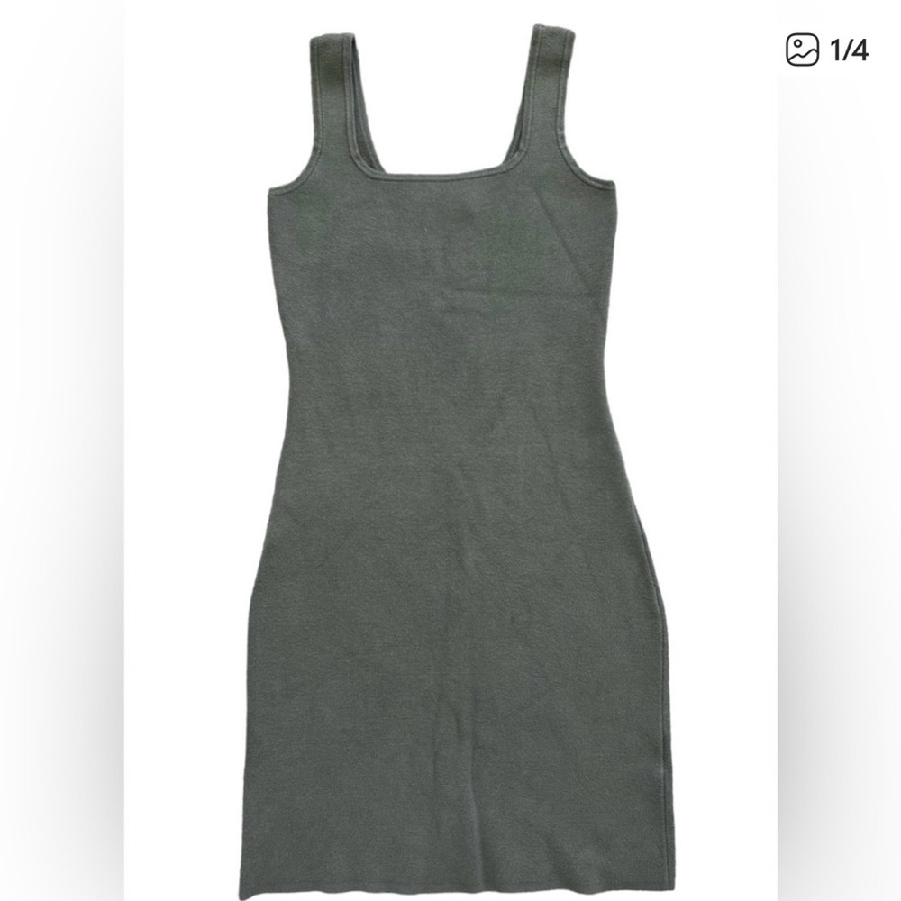 Abercrombie & Fitch Olive Green Knit Mini Dress Small Tall